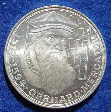 (1043452) 5 DM 1969 - F. Gerhard Mercator. Silber-Gedenkmuenze. Deutschland