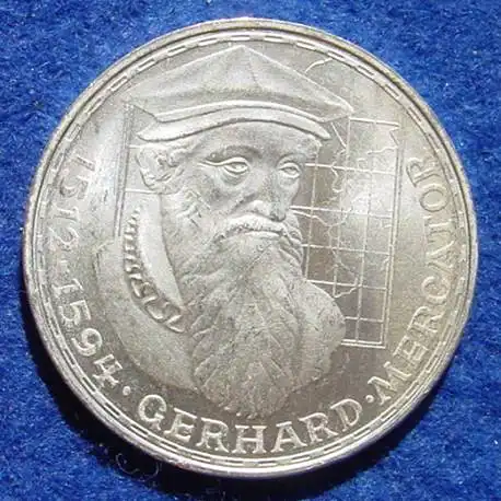 () 5 DM 1969 - F. Gerhard Mercator. Silber-Gedenkmuenze. Deutschland