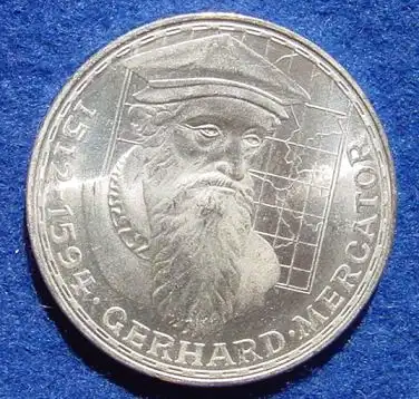 () 5 DM 1969 - F. Gerhard Mercator. Silber-Gedenkmuenze. Deutschland