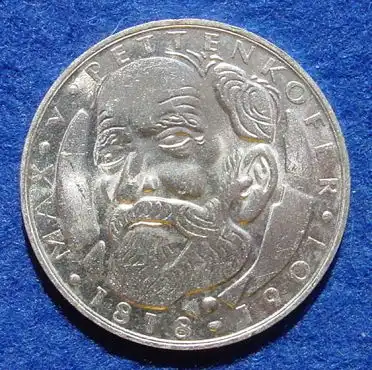 () 5 DM 1968 - D. Max von Pettenkofer 1818-1901. Silber-Gedenkmuenze. Deutschland