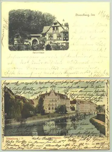 Strassburg. Frankr. 4 x AK ab 1897 (1026398)