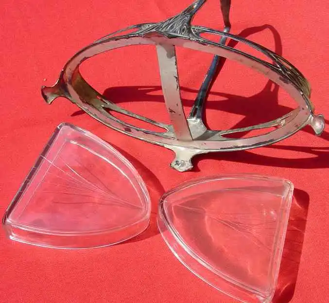 Jugendstil-Schale / Metall u. Glas (1018782) 2