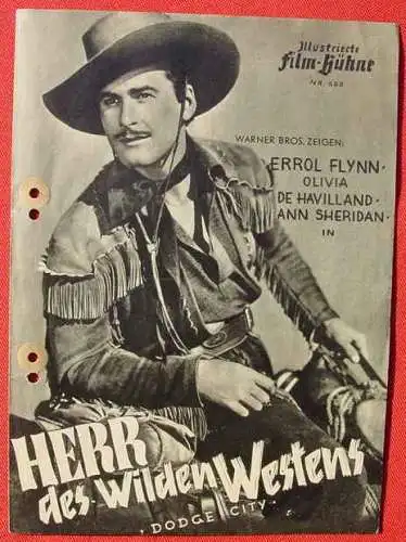 Neu : Versandkosten ab Euro 2,20 () Illustrierte Film-Bühne Nr. 660 / Filmprogramm der 1950-er Jahre. Titel : Herr des Wilden Westens. Mit Errol Flynn, Olivia Havilland, u.a. (am Rand 2 x sauber gelocht, Mitte leichter Bug)