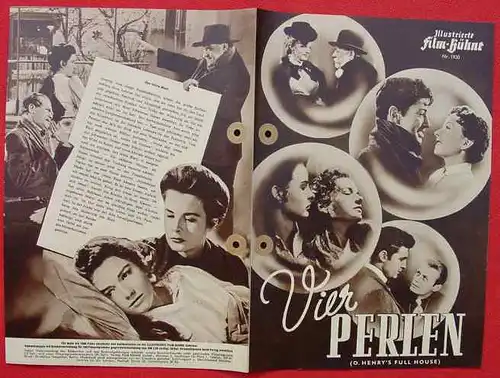 () "Vier Perlen" IFB 1930. Illustrierte Film-Bühne. Film mit Marilyn Monroe, u. a. . Gut erhalten, aber am Rand Abheftungslöcher.   