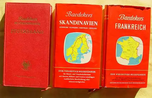 6 x Autoreisefuehrer BAEDEKER ab 1960 ()