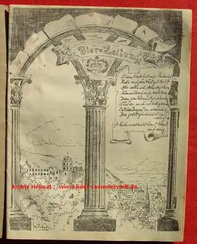 Neu : Versandkosten ab Euro 5,00 BRD (intern 0080320) 'Heidelberger Bierzeitung'. Ober-Real-Abiturium-Schule, Heidelberg Jahrgang 1907. Original-Exemplar. 24 Seiten. Großformat ca. 23 x 30 cm. Fadenheftung. Ein wirklich sehr interessantes Dokument !...
