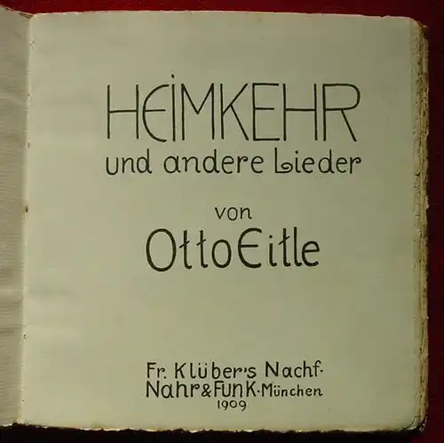 Eitle 'Heimkehr ...' Lithos v. Wechsler 1909 (2002394)