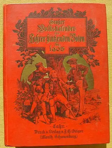 (0190084) Grosser Volkskalender des Lahrer Hinkenden Boten 1905