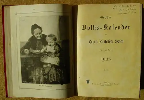 () Grosser Volkskalender des Lahrer Hinkenden Boten 1905