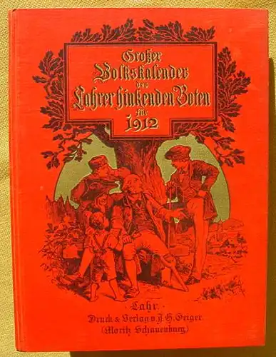 (0190090) Grosser Volkskalender des Lahrer Hinkenden Boten 1912