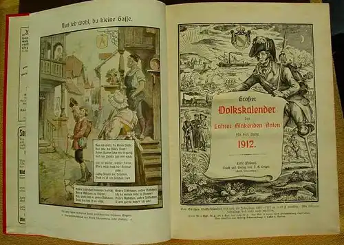 (0190090) Grosser Volkskalender des Lahrer Hinkenden Boten 1912