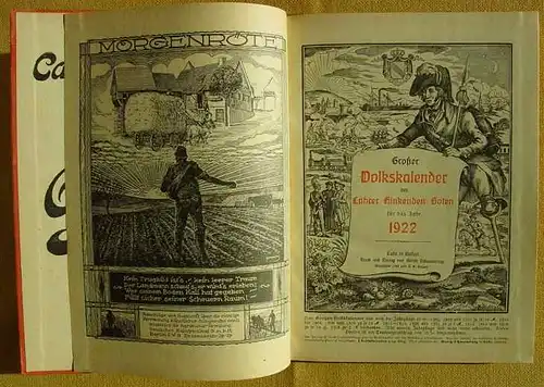 (0190099) Grosser Volkskalender des Lahrer Hinkenden Boten 1922