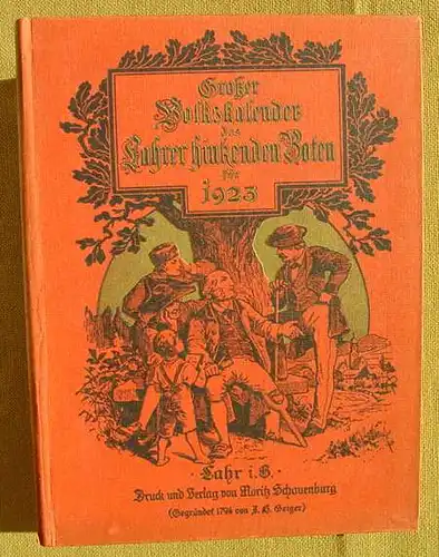 () Grosser Volkskalender des Lahrer Hinkenden Boten 1923