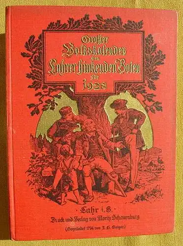 () Grosser Volkskalender des Lahrer Hinkenden Boten 1928