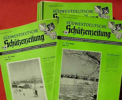 (1005339) 18 x Suedwestdeutsche Schuetzenzeitung. 1967. Grossformat. Verlag Pausch, Isny