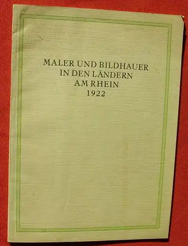 (1005380) "Maler und Bildhauer in den Laendern am Rhein 1922". Wiesbadener Kunst-Ausstellung