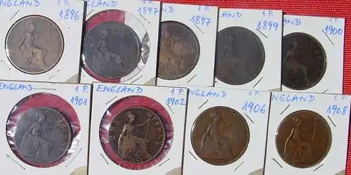 () 20 x England Muenzen ab 1896