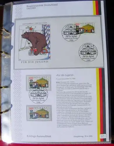 (1030356) Deutschland. Grosse Sammlung Ersttags-Sammelblaetter in 9 Luxus-Alben