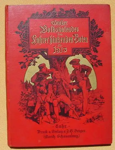 (1008440) Grosser Volkskalender des Lahrer Hinkenden Boten 1913