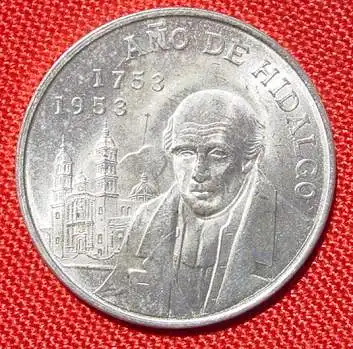 (1007179) Mexiko. 5 Pesos 1953. Grosse Silbermuenze. Gute Qualitaet !