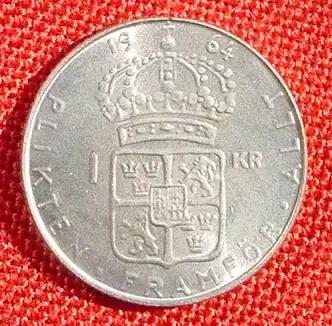 () Schweden 1 Krone 1964. Silbermuenze