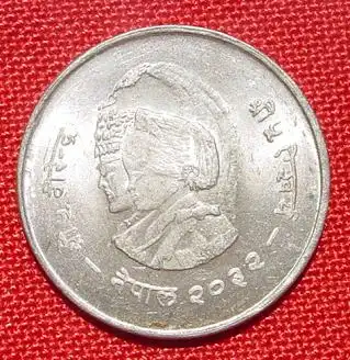 () Nepal. 20 Rupien 1975. Silbermuenze