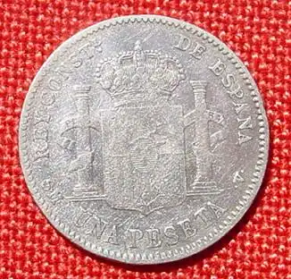 () Alte Silbermuenze aus Spanien 1 Peseta 1900