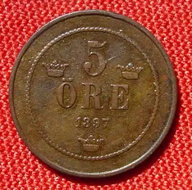 () Schweden 5 Oere 1897. Muenze