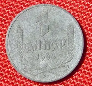 () Jugoslawien. 1 Dinar 1942. Muenze