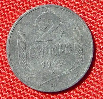 () Jugoslawien. 2 Dinar 1942. Muenze