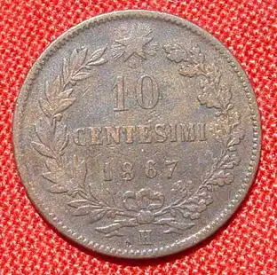 () Italien. Muenze. 10 Centesimi 1867 H. KM 11