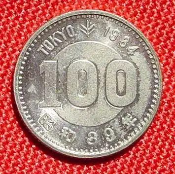 (1007254) Japan. 100 Yen 1964. Silbermuenze. Olympiade 1964