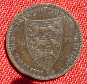 () Jersey. 1/12 Shilling 1877. Muenze