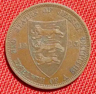 (1007259) Jersey. 1/12 Shilling 1913. Muenze