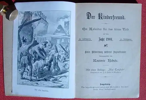 (1012148) 'Der Kinderfreund' Kalender 1901. 100 S., Hofbuchdruckerei Gebr. Reichel, Augsburg 1900