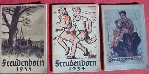(1012151) 'Freudenborn' Jahrbuechlein Jugend. 1928, 1931, 1932, 1933, 1934, 1935. Jugendherberge