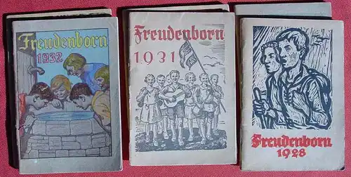 () 'Freudenborn' Jahrbuechlein Jugend. 1928, 1931, 1932, 1933, 1934, 1935. Jugendherberge