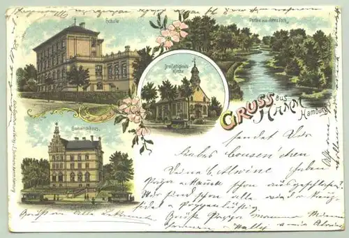 (1039273) Ansichtskarte. Gruss aus Hamm, Hamburg. 1901. PLZ-Bereich 20535