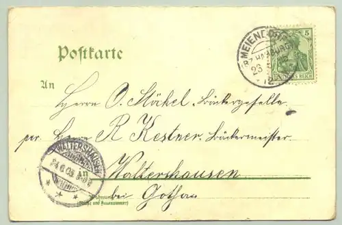 () Ansichtskarte. Gruss aus Hamburg. 1899. PLZ-Bereich 20095