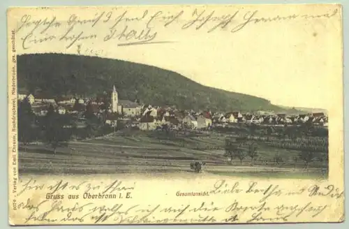 (1039280) Ansichtskarte. Gruss aus Oberbronn im Elsass. 1908