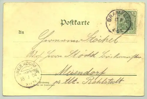 (1039283) Ansichtskarte. Gruss aus der Rabenauer Muehle. 1904. PLZ-Bereich 01734