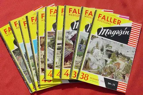 (1011224) 10 x Faller-Modellbau-Magazin. 1963-1965. Gebrueder Faller, Guetersloh