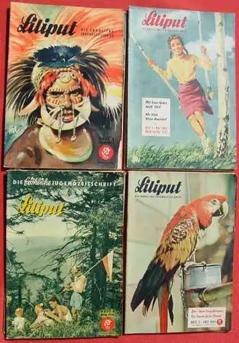 ! Neu : Versandkosten ab Euro 6,00 () LILIPUT. Die fröhliche Jugendzeitschrift. 9 x Einzelmagazine aus 1955-1957. Alle Hefte komplett. Jahrgang 1955 : Nr. 5, 6, 7, 8, 9,  Jahrgang 1956 : Nr. 12,  Jahrgang 1957 : Nr. 2, 3, 6. Gebrauchsspuren,...