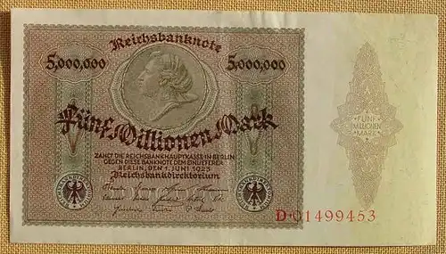 () Reichsbanknote Deutsches Reich, 5 Millionen, Berlin 1. Juni 1923