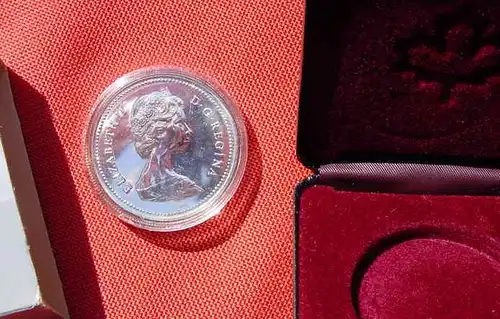 () Canada / Kanada.  Gedenkmuenze. 1 Dollar Griffon 1979 mit Etui. Proof-Like