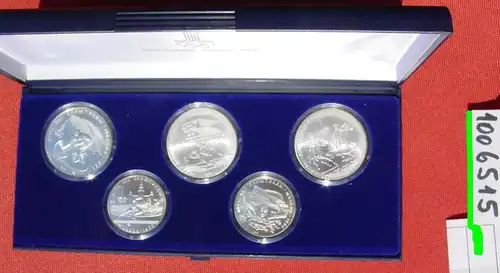 () Russland Olympiade Moskau 1980. 5 Silbermuenzen. 110 Gramm reines Silber !