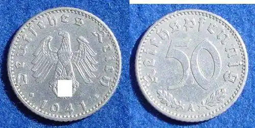 (040816) 50 Reichs-Pfennig 1941-A, J. 372. Zustand bitte selbst entscheiden / siehe Scan