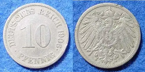 (040855) 10 Reichs-Pfennig 1906-J, J. 13. Zustand bitte selbst entscheiden / siehe Scan