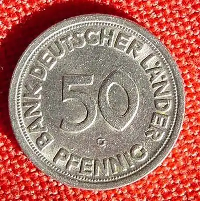 () Deutschland. 50 Pfennig 1949 G. Recht guter Zustand !