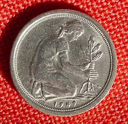 (1030044) Deutschland. 50 Pfennig 1949 G. Recht guter Zustand !